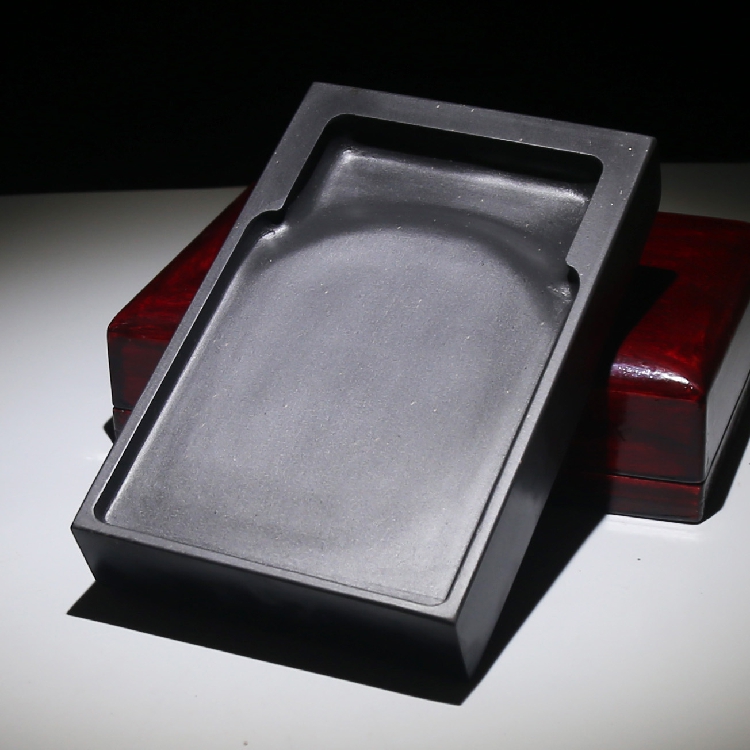 歙县可磨墨砚台雨点金星水波纹歙县 长方素池素原石文房四宝送礼