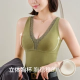 Демисезонная удерживающая тепло утепленная майка топ, кружевная лента, топ с чашечками, скульптурирующий утягивающий пояс на талию, красивая спина