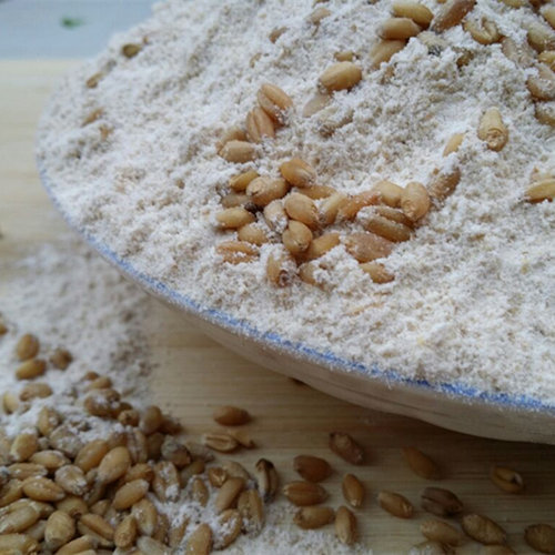 【定做】全麦面粉含麦麸皮5斤 全麦粉无添加农家新小麦现磨小麦粉