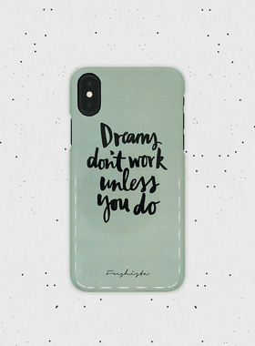 Freshista原创豆沙绿iPhoneXr手机壳s苹果8Plus 7光面保护套硬Max