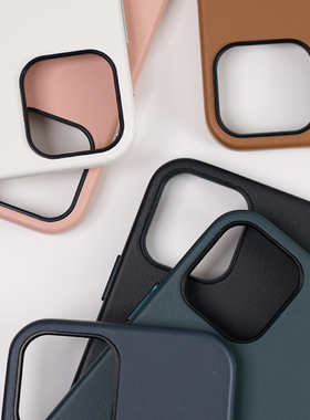 纯色皮质简约iPhone14Pro苹果手机壳13Max全包边pu皮纹保护套mini