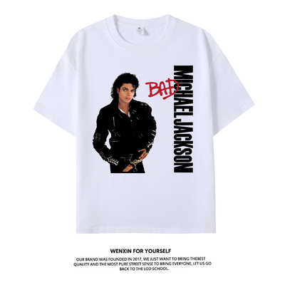 迈克尔杰克逊纯棉印花短袖T恤