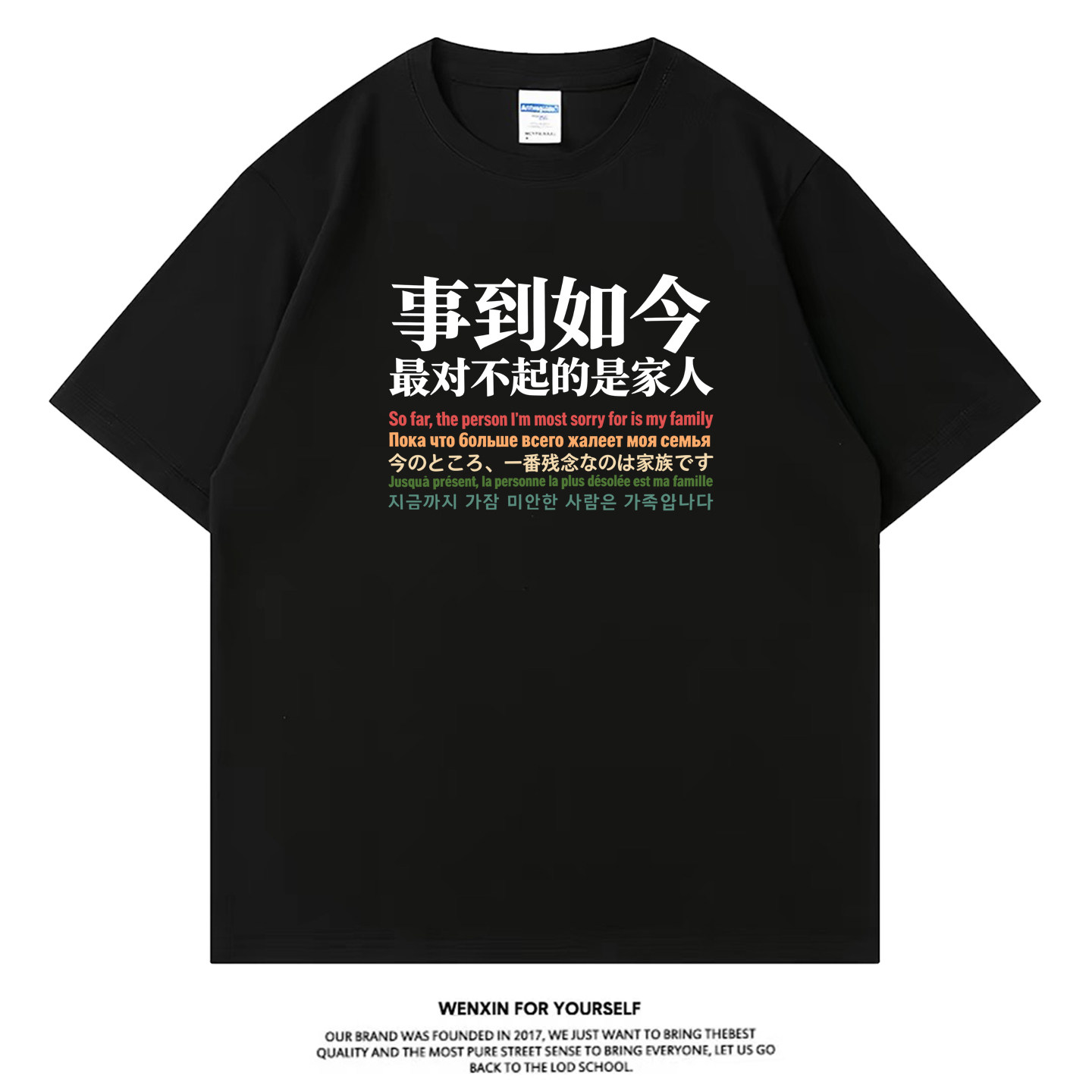 事到如今最对不起的是家人T恤