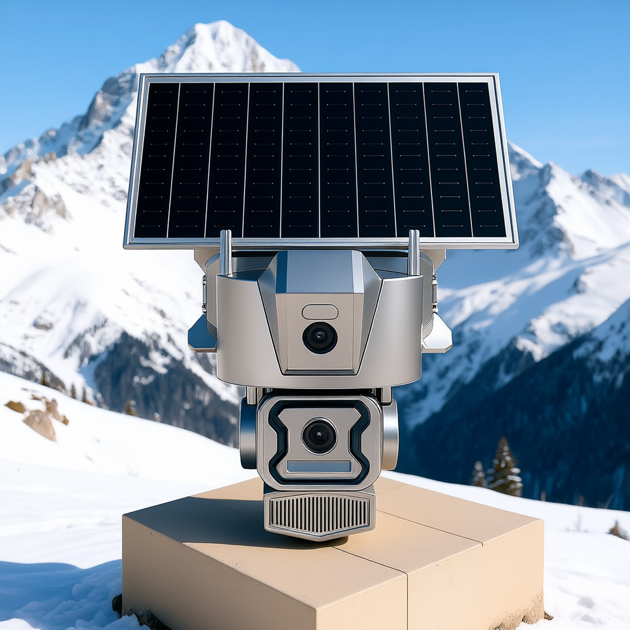 太阳能监控摄像影头免插电室外360度无死角无网户外高清夜视防水