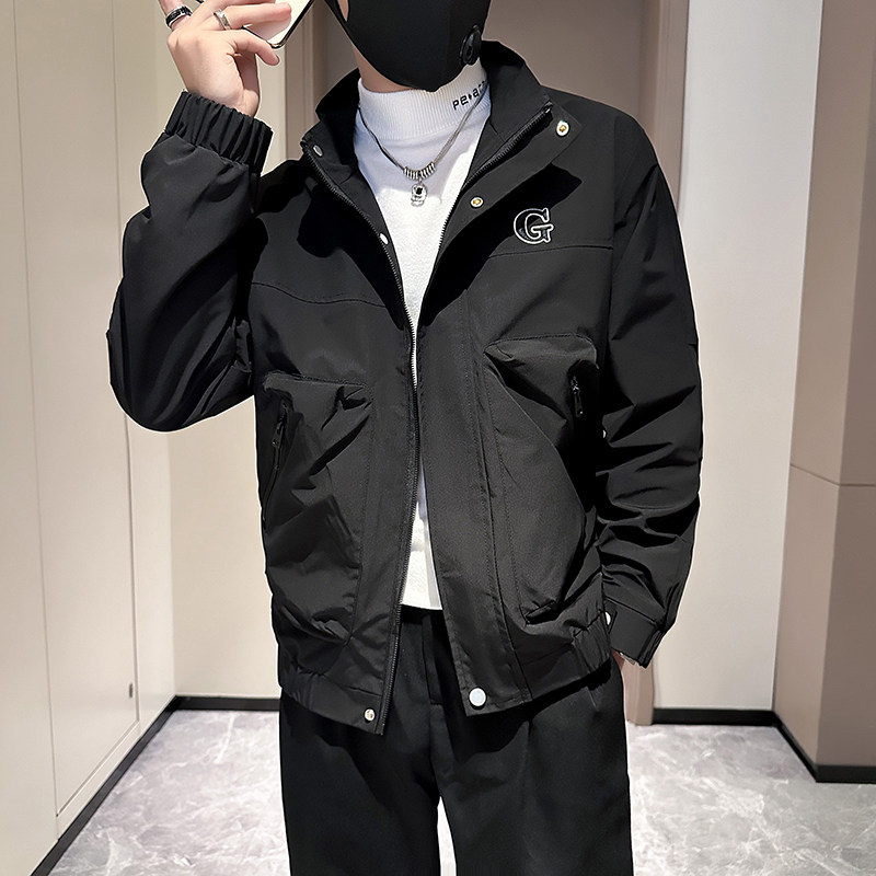 抖音高级感外套男潮牌痞帅社会小伙男装夹克B323-JK05-P98图片