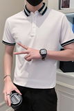 社会小伙短袖polo衫男修身潮流时尚抖音PL03/特P48控68，男装Polo衫，星座301C（原B323）