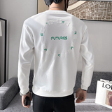 网红精神社会小伙卫衣男长袖2025新款修身字母印花两色WY06-P53，男装卫衣，星座301C（原B323）