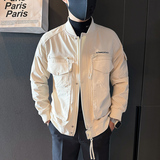 秋冬工装外套男高级感潮牌棒球领社会小伙夹克B323-JK07P108，男装夹克，星座301C（原B323）
