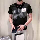社会小伙短袖T恤男潮牌印花修身DT17/特P45控65，男装T恤，星座301C（原B323）