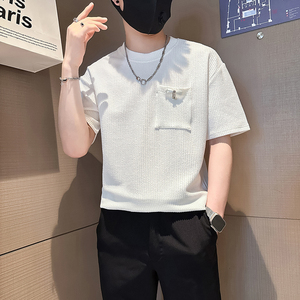 B323-DT70-P48控68社会小伙短袖T恤男店主风潮流百搭半袖衣服图片