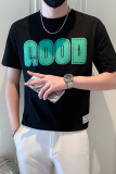 2025新款潮牌社会小伙短袖T恤good字母印花B323-DT01-特P38控58，男装T恤，星座301C（原B323）