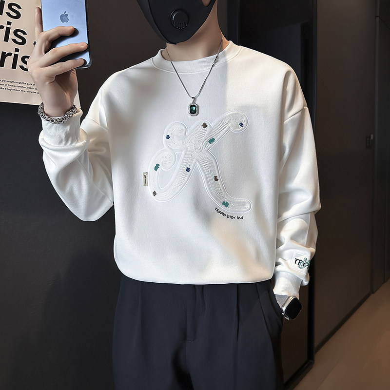 重工刺绣硬挺外套男高级感卫衣社会小伙店主风B323/WY17B/P68控98图片