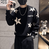 高品质五角星毛衣男加厚潮流社会小伙针织B323-M40A-P68控98，男装针织衫/毛衣，星座301C（原B323）