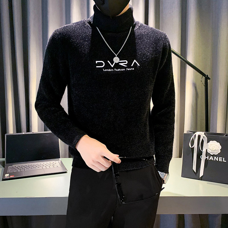 社会小伙毛衣男潮牌2023新款高领毛绒高级感打底衫M30-特P58控79,男装针织衫/毛衣,星座301C（原B323）