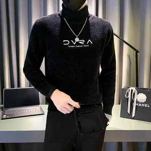 社会小伙毛衣男潮牌2023新款高领毛绒高级感打底衫 M30-特P58控79图片