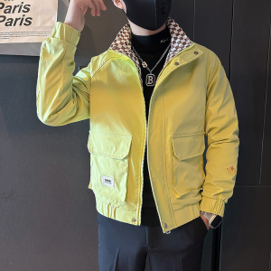春秋款刺绣外套男高级感修身社会小伙网红夹克B323-JK03-P88图片