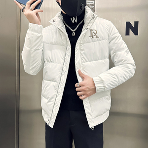 社会小伙棉衣男立领亮面修身刺绣棉服B323-MY01-P108控148图片