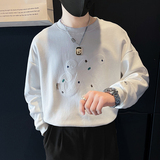 宽松卫衣男潮牌重工刺绣高级感痞帅社会小伙外套B323/WY17/P68，女装短外套，星座301C（原B323）