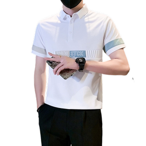 短袖polo衫男潮牌痞帅高级感拼接男装衣服社会B323/PL12/特P58图片
