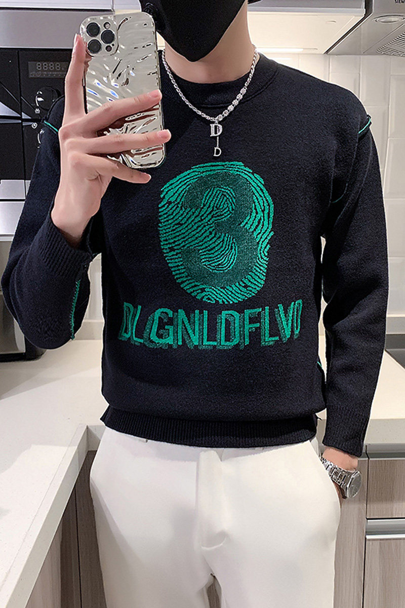 两面穿毛衣男潮牌高级感超好看圆领加厚秋款款流行两色M21-P78,男装针织衫/毛衣,星座301C（原B323）
