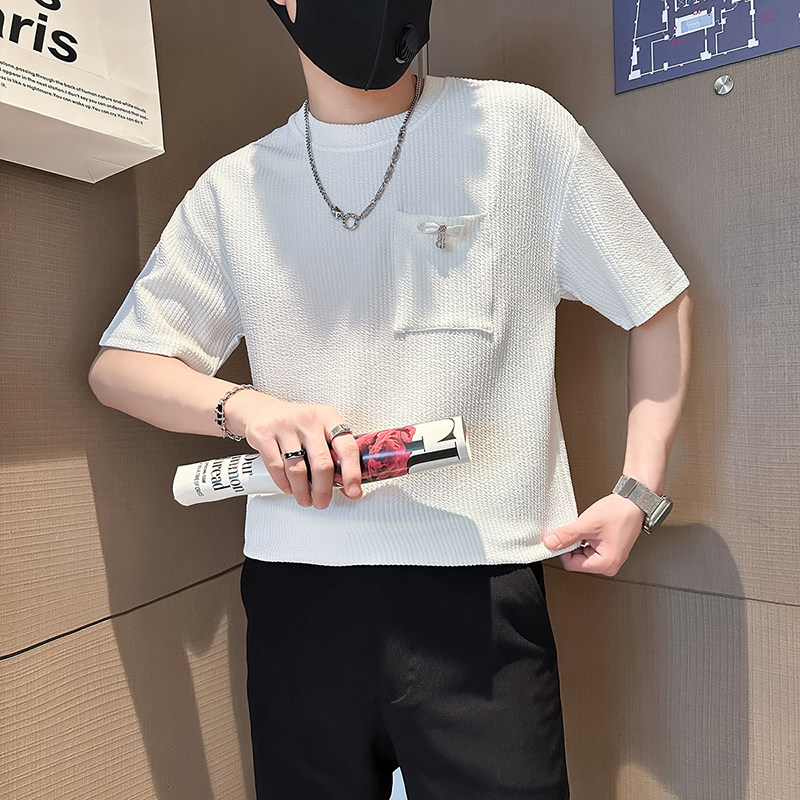 B323-DT70-P48控68社会小伙短袖T恤男店主风潮流百搭半袖衣服,男装T恤,星座301C（原B323）