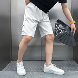 B323-DK11-P48控68社会小伙休闲短裤店主风男风流行五分裤，男装牛仔裤，星座301C（原B323）