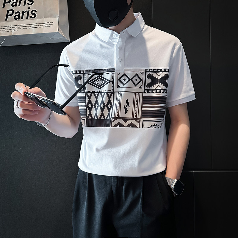 B323-PL20-P55控75短袖男POLO衫社会小伙店主风夏季新款高级感,男装Polo衫,星座301C（原B323）