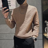 高品质纯色提花毛衣男高级感社会小伙针织衫B323-M47A-P78控108，男装针织衫/毛衣，星座301C（原B323）