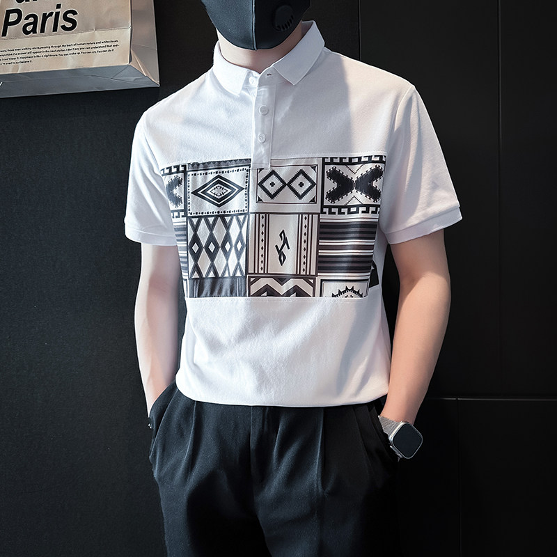 B323-PL20-P55控75短袖男POLO衫社会小伙店主风夏季新款高级感,男装Polo衫,星座301C（原B323）