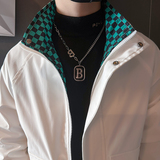 春秋款刺绣外套男高级感社会小伙立领网红夹克B323-JK03-P88，男装夹克，星座301C（原B323）
