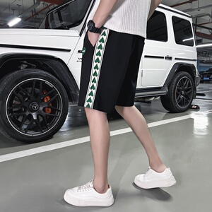 休闲短裤男爱心图案社会小伙抖音直播五分裤B323/DK05/P45图片