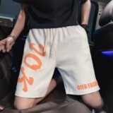 社会小伙休闲短裤男运动字母印花抖音直播B323/DK06/P45，男装牛仔裤，星座301C（原B323）