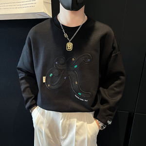 宽松卫衣男潮牌重工刺绣高级感痞帅社会小伙外套B323/WY17/P68图片