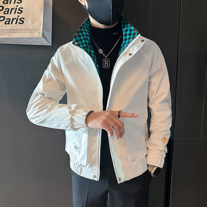 春秋款刺绣外套男高级感修身社会小伙网红夹克B323-JK03-P88图片