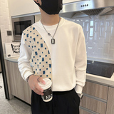 社会小伙卫衣外套男潮牌破洞格子拼接设计感长袖B323/WY22/P58，女装短外套，星座301C（原B323）