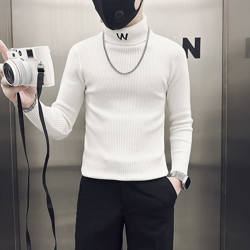 社会小伙毛衣男高领修身打底衫潮流百搭B323-M55-特P38控58,男装T恤,星座301C（原B323）