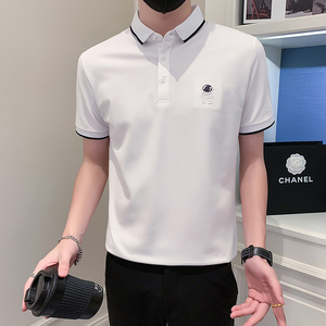 社会小伙短袖polo衫男宇航员浮雕图案PL04/P55控75图片