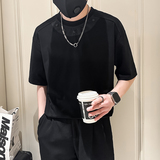 男士白色短袖夏季潮牌重磅T恤社会小伙店主风B323-DT56-P55，男装T恤，星座301C（原B323）