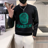两面穿毛衣男潮牌高级感超好看圆领加厚秋款款流行两色M21-P78，男装针织衫/毛衣，星座301C（原B323）