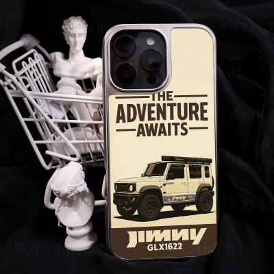 吉姆尼冒险车手机壳大孔电镀黑框碳纤纹二合一磁吸适用苹果17promax华为P60PROPURA80ULTRAPURA70ULTRA