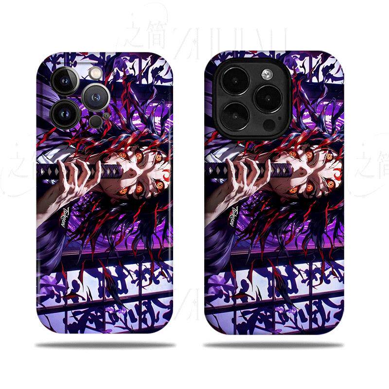 黑死牟刀六眼磨砂磁吸手机壳大孔亮面硬壳适用苹果iphone18promax华为PURAXVIEW荣耀300ULTRA红米K50至尊版