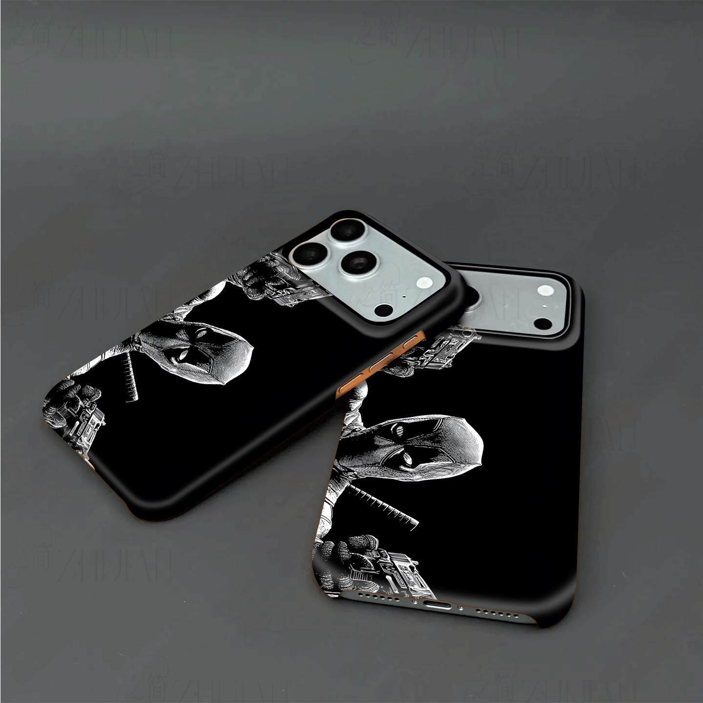 死侍持枪硬壳磨砂磁吸手机壳适用苹果iphone17promax华为P70ULTRAP60pro三星S25ULTRAMATE80PROMAX