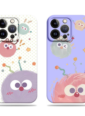 苹果17promax三只煤球菲林情侣手机壳适用苹果华为IQOO11PROFINDX8至尊麦芒40MATE60PRO+IQOONEO10PROPLUS