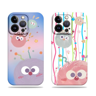 苹果17promax三只煤球菲林情侣手机壳适用苹果华为红米K80PRO三星S25ULTRA荣耀200PRO红米K70PRO红米NOTE14PR