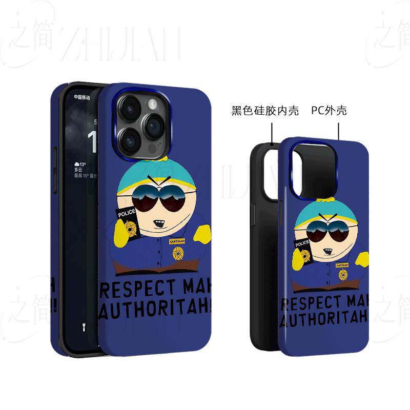 卡特曼警察图磨砂磁吸手机壳大孔亮面硬壳适用苹果iphone18promax华为PURAXVIEW荣耀WIN华为NOVA7SE