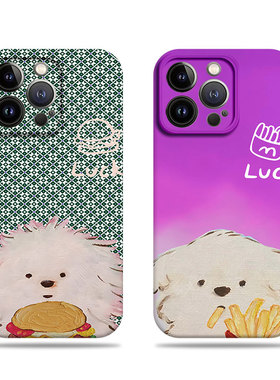 苹果17promax狗狗薯条汉堡菲林情侣手机壳适用苹果华为P80PROVIVOS30PROMINI小米17promaxIQOOZ10TURBOP60ART