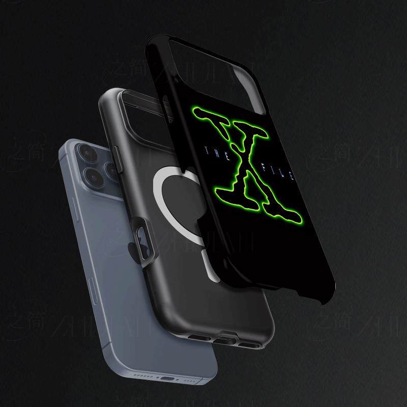 X档案荧光标磨砂磁吸手机壳大孔亮面硬壳适用苹果iphone18promax华为PURAXVIEW1加15T荣耀70PRO
