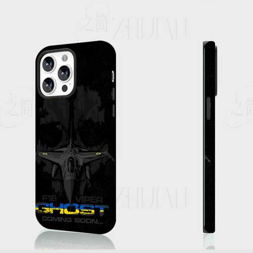 F16幽灵战机磨砂磁吸手机壳大孔亮面硬壳适用苹果iphone18promax华为PURAXVIEWIQOONEO8红米K70E