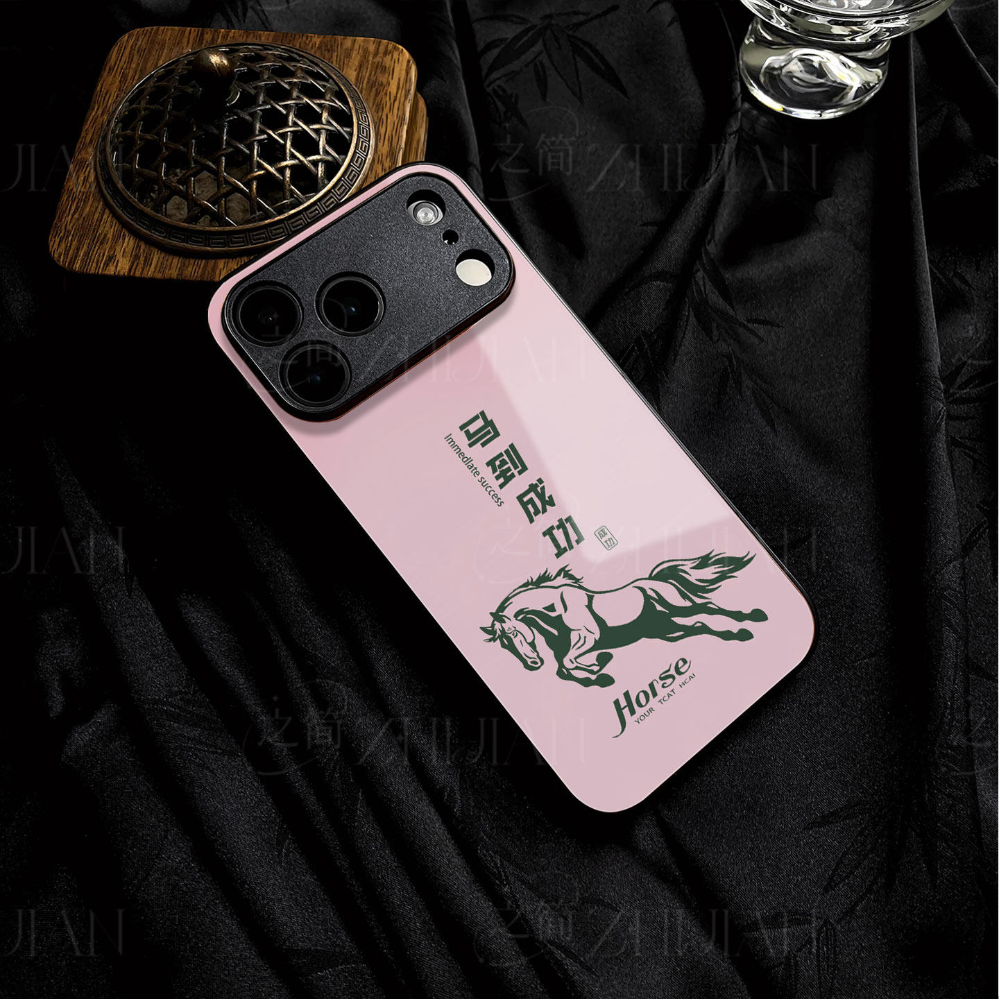 苹果17promax马到成功x玻璃手机壳马年新年祝福有钱适用苹果华为三星S25PLUS荣耀WINRTNOVA14PROVIVOX300PRO