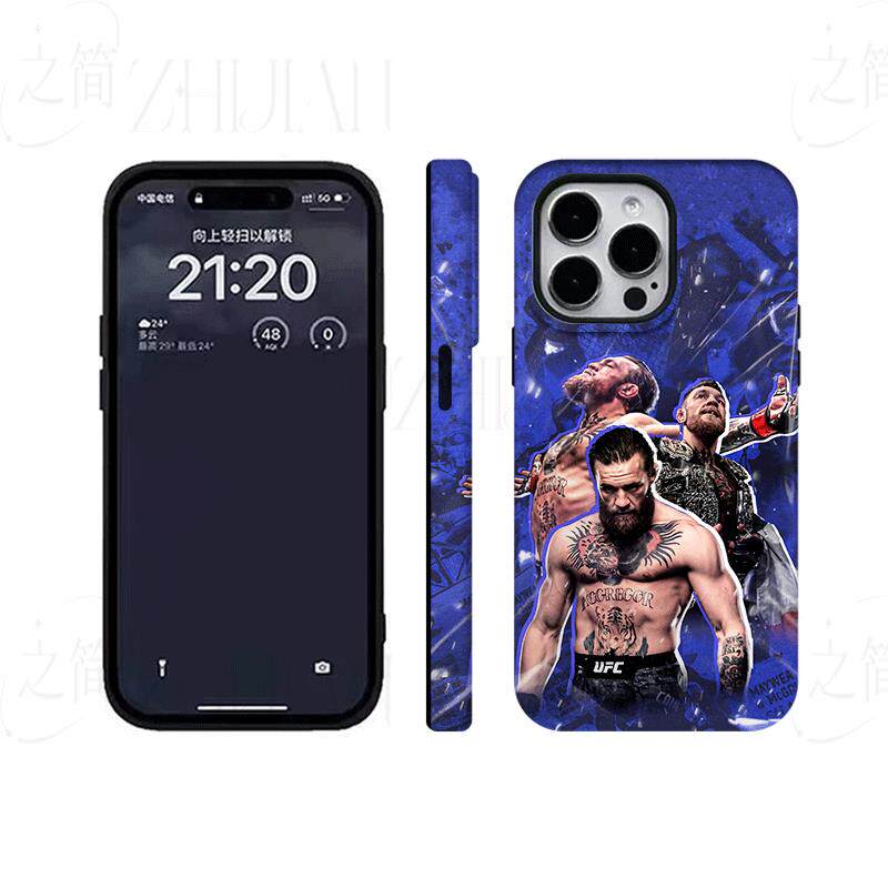 康纳UFC磨砂磁吸手机壳大孔亮面硬壳适用苹果iphone18promax华为PURAXVIEWIQOONEO10PROPLUS红米TURBO5MAX